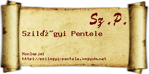 Szilágyi Pentele névjegykártya